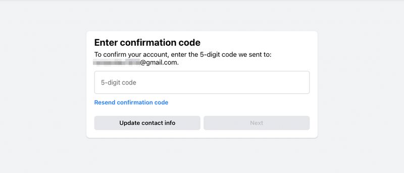 Enter 2 Step Facebook