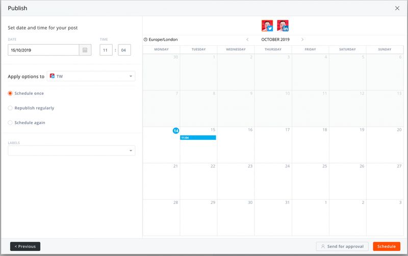 Agorapulse Publishing Step 2