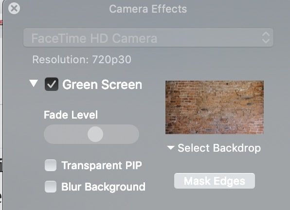 Mask edges feature in Ecamm Live