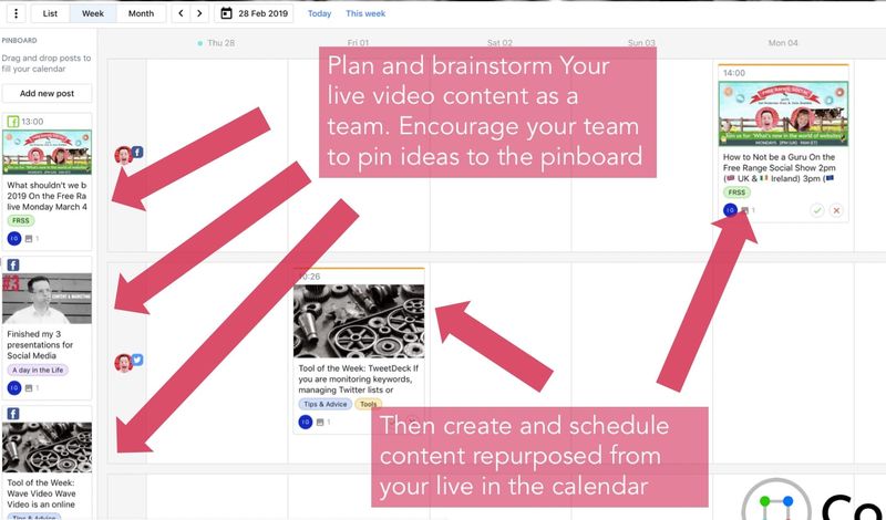 Planning your LinkedIn Live Videos using ContentCal