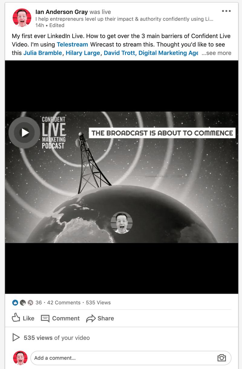 LinkedIn Live Post Format