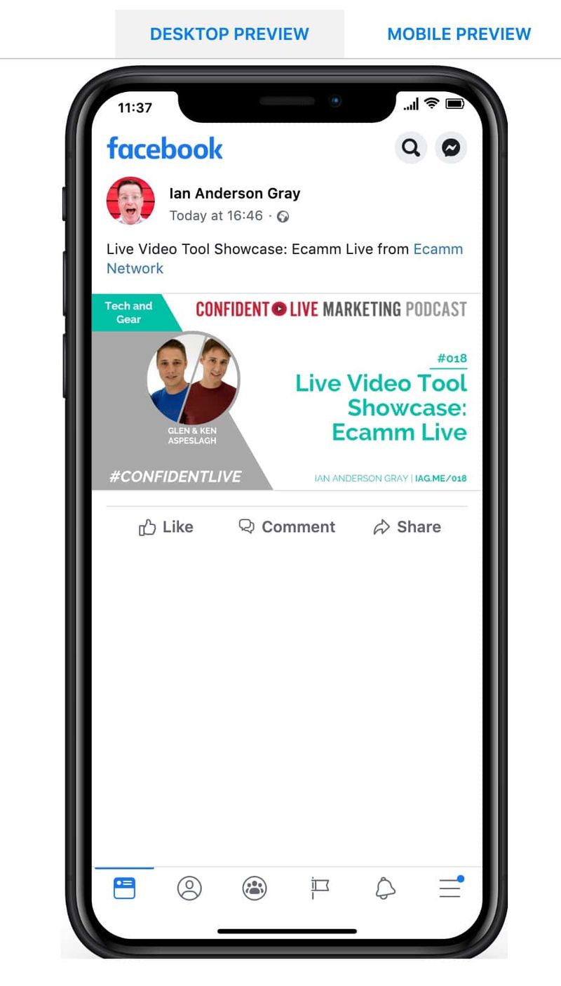 Mobile preview