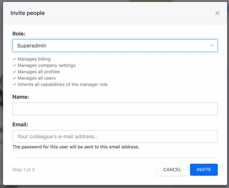 Adding users in Kontentino